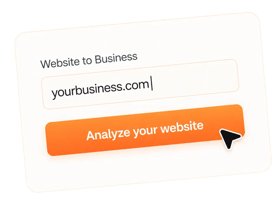 Collega il sito e imposta gli obiettivi: Website analysis form illustration
